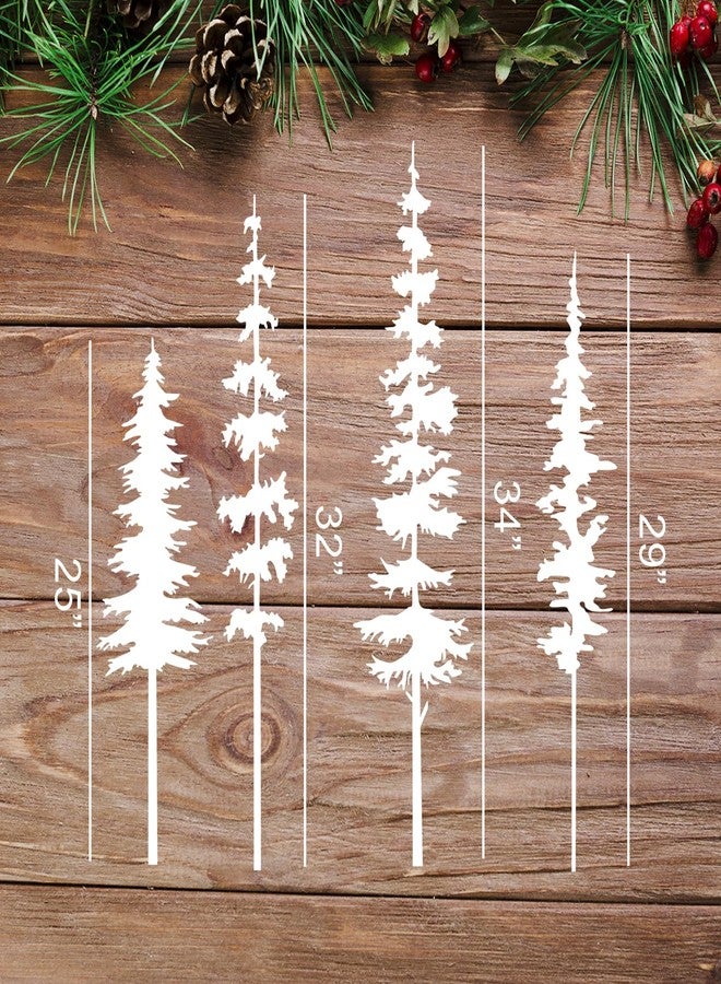 SUNVERSE Large Pine Tree Stencils for Painting on Wood Fence Giant Wall Stencils Reusable Forest Tree Mural Templates for Wall Garden Fence Window Furniture - Image 2