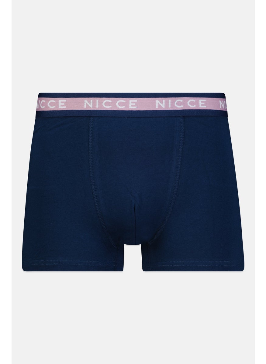Nicce - Men 3Pcs Pack Brand Logo Boxers, Navy - Image 1