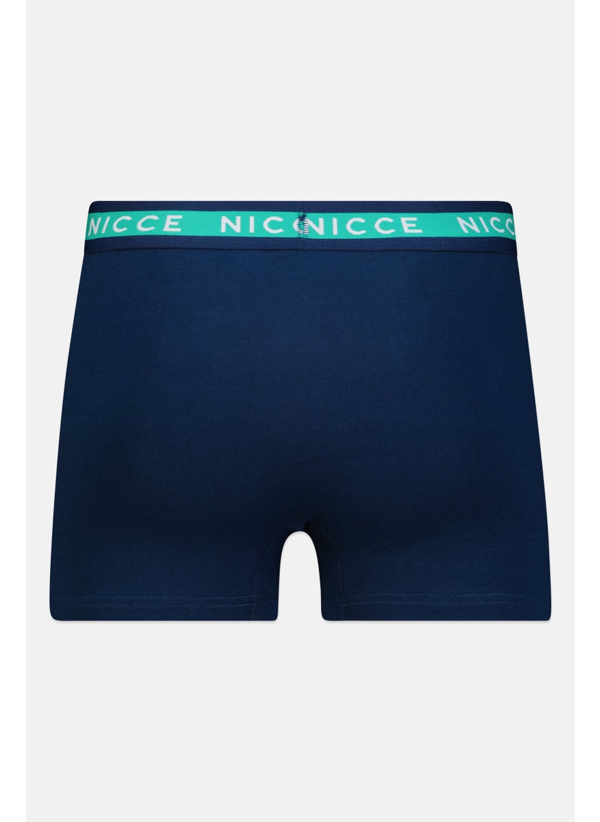 Nicce - Men 3Pcs Pack Brand Logo Boxers, Navy - Image 1