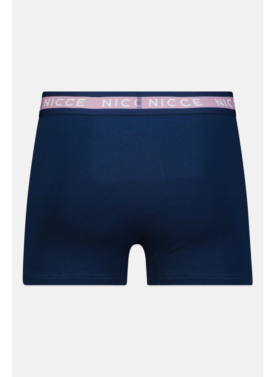 Nicce - Men 3Pcs Pack Brand Logo Boxers, Navy - Image 1