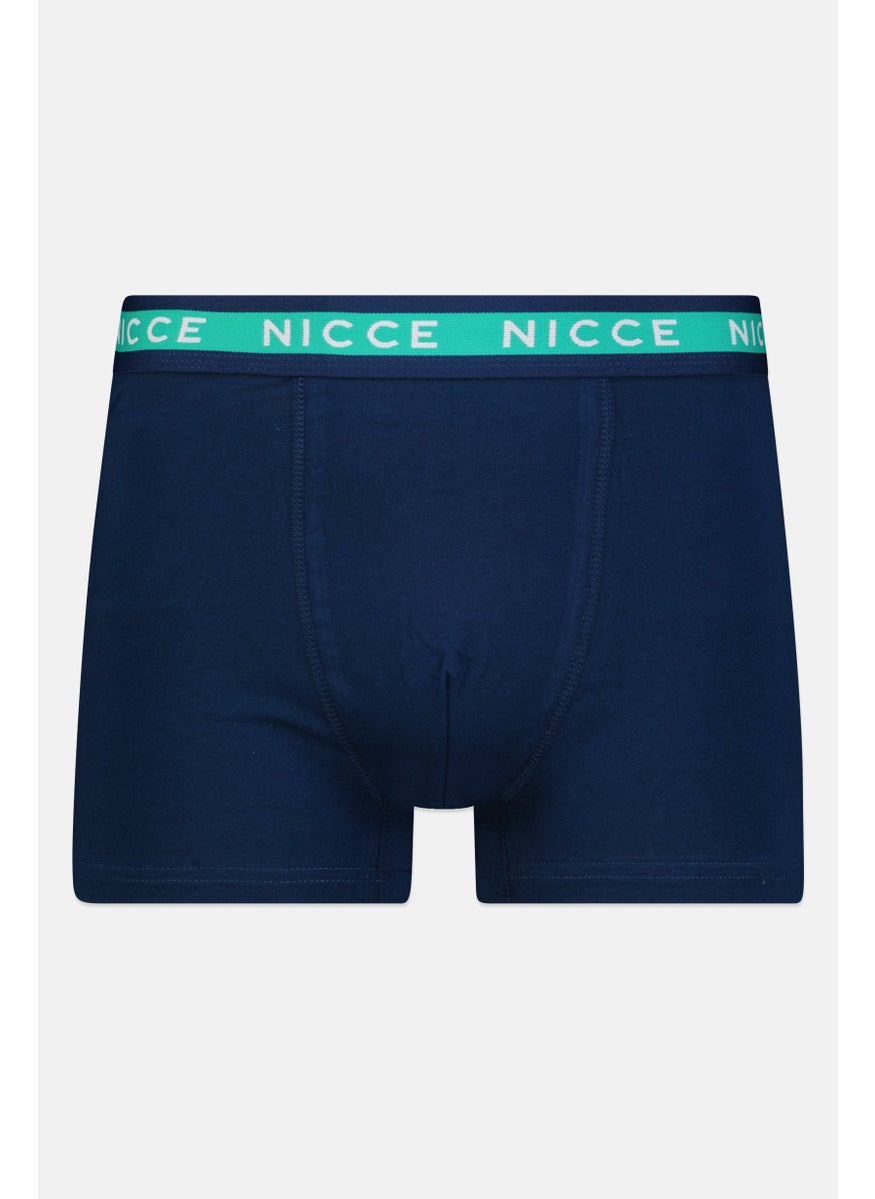 Nicce - Men 3Pcs Pack Brand Logo Boxers, Navy - Image 1