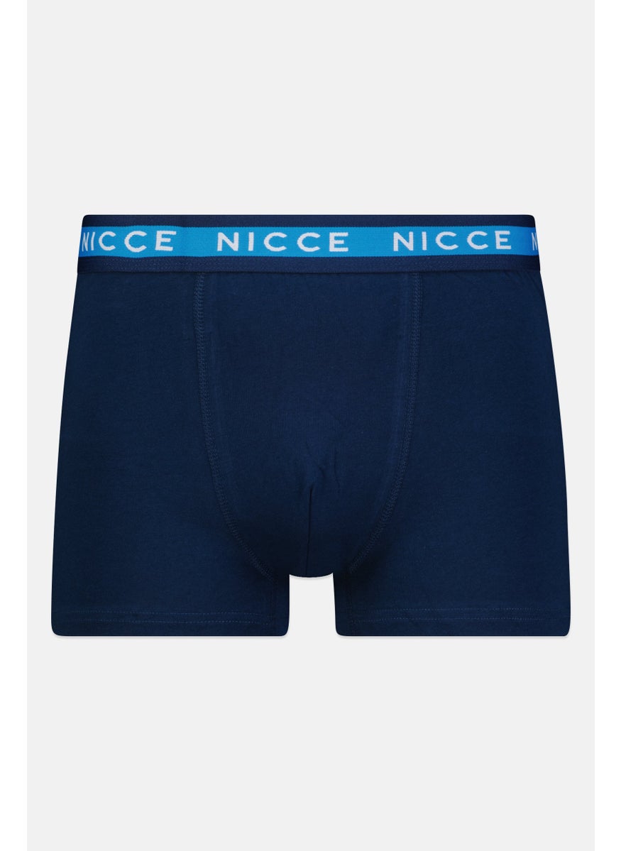 Nicce - Men 3Pcs Pack Brand Logo Boxers, Navy - Image 1