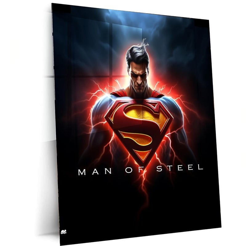 TURTLEWINGS Superman HD Metal Print Poster Frames 12 8 inch