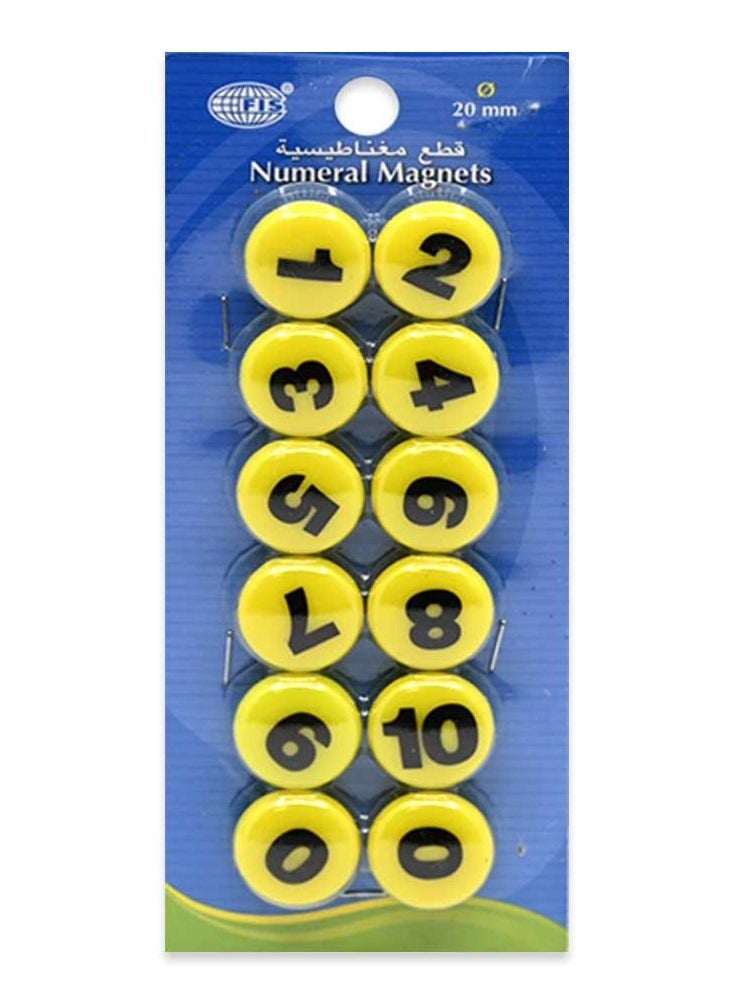 FIS FIS Numerical Magnets English Language Each set Includes 12 Pieces each and Pack Includes 3 Sets (20mm set, 30 mm set,  40 mm set) -FSMIN203040/3  - Image 2