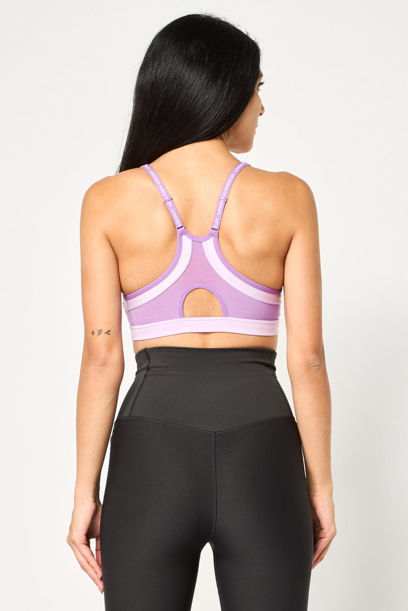 UNDER ARMOUR حمالة صدر رياضية للنساء مزودة بوسادات، لافندر - Image 4