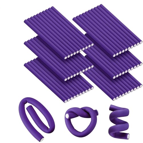 SWEETPEA�.Fx Flexible Curling Rods Flexi Rods Hair Curlers Set,Twist Foam Hair Rollers No Heat Hair Curlers Rollers,Steel Pintail, Rat Tail Comb for Short and Long Hair (0.3 X 7 INCH(EXTRA SMALL) 10PCS) - Image 2
