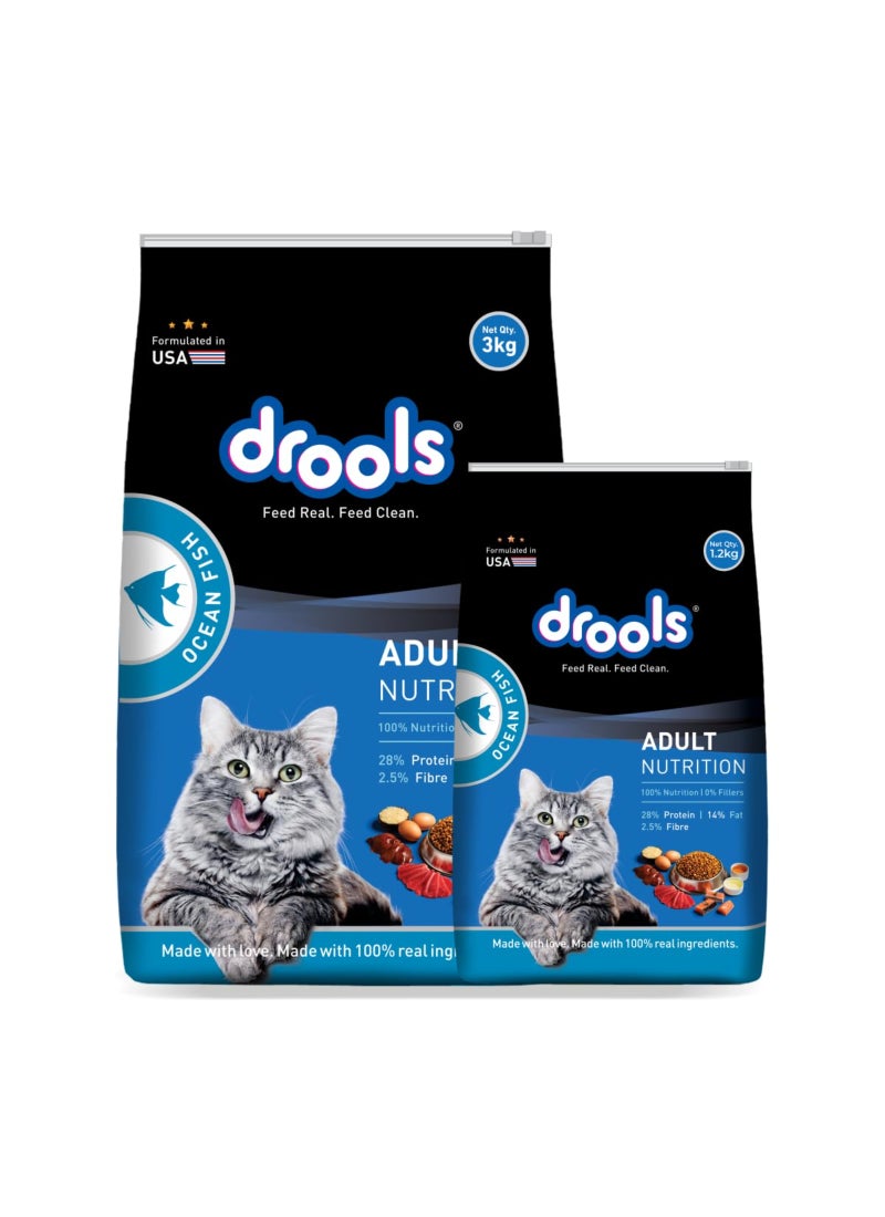 Drools Adult Dry Cat Food, Ocean Fish - Image 2