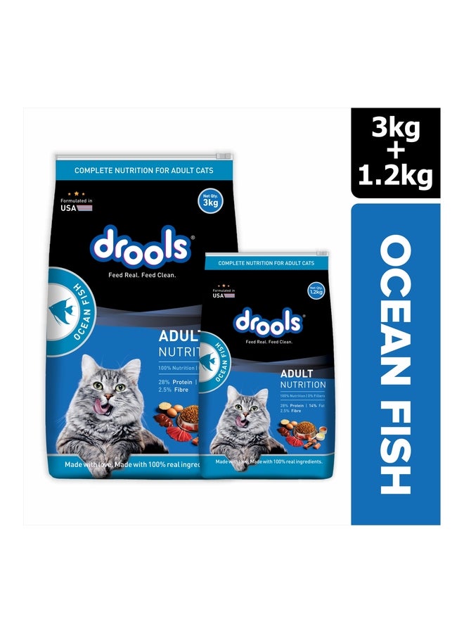 Drools Adult Dry Cat Food, Ocean Fish - Image 1