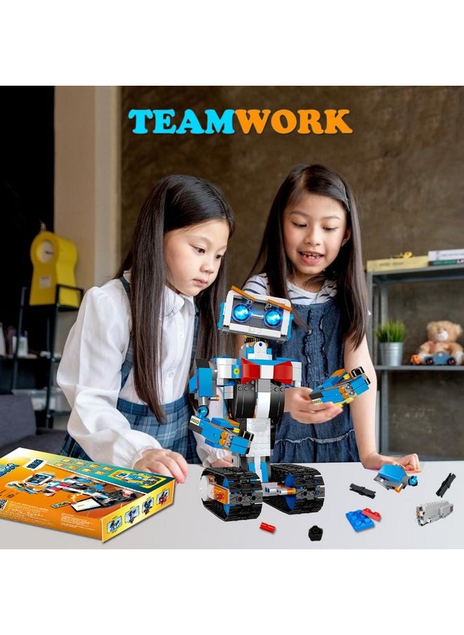 Robot Building Toys For Boys, Stem Projects For Kids Ages 8-12, Remote & App Controlled Engineering Learning Educational Coding Diy Building Kit Rechargeable Robot Toy Gifts For Girls (635 Pieces)