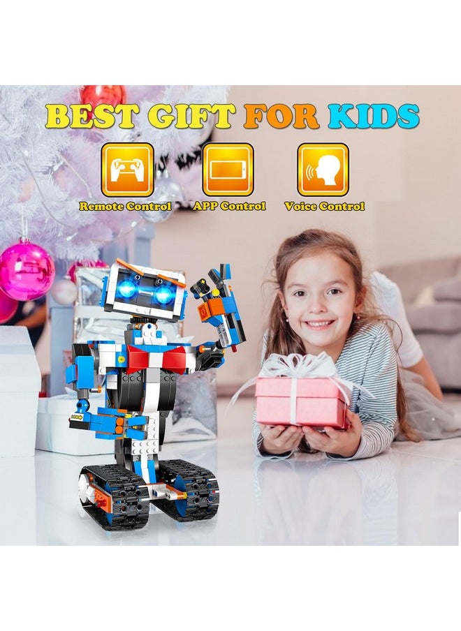 Robot Building Toys For Boys, Stem Projects For Kids Ages 8-12, Remote & App Controlled Engineering Learning Educational Coding Diy Building Kit Rechargeable Robot Toy Gifts For Girls (635 Pieces)