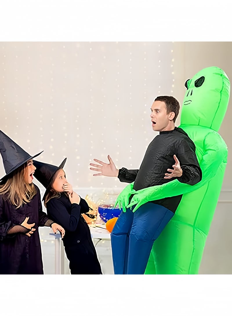GGEROU Inflatable Alien Rider Costume Halloween Costume for Adults Inflatable Costumes Cosplay Party Dress Up, Green - Image 4