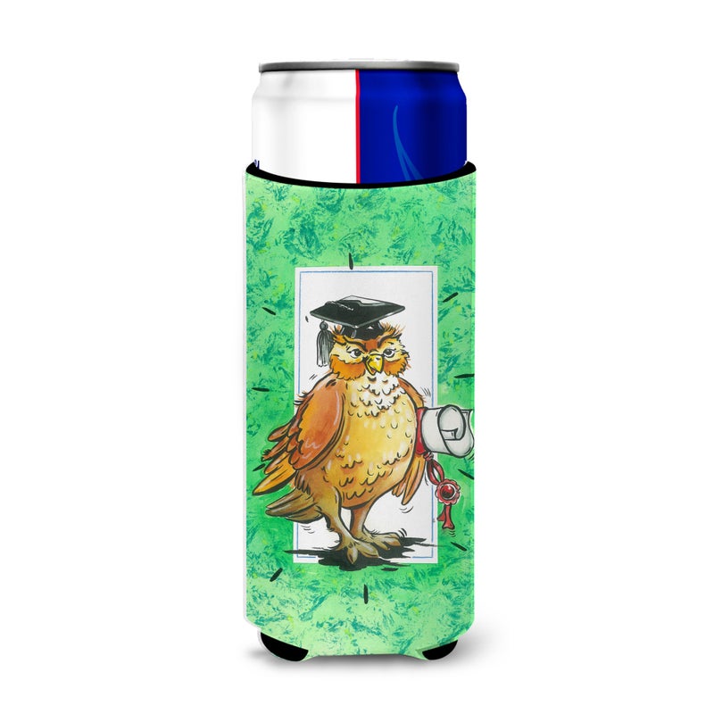 ""Caroline's Treasures Graduation The Wise Owl Michelob Ultra Koozies for Slim Cans  Multicolor""