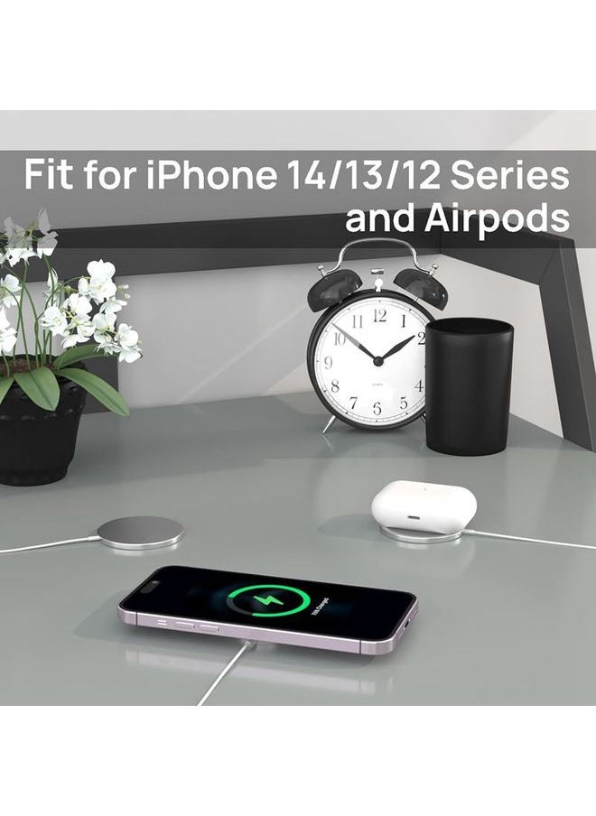 HuHa DS-WXC103 15W Max MagSafe Magnetic Wireless Charger for iPhone 15/14/13 / AirPods Pro, No Adapter  - Image 3