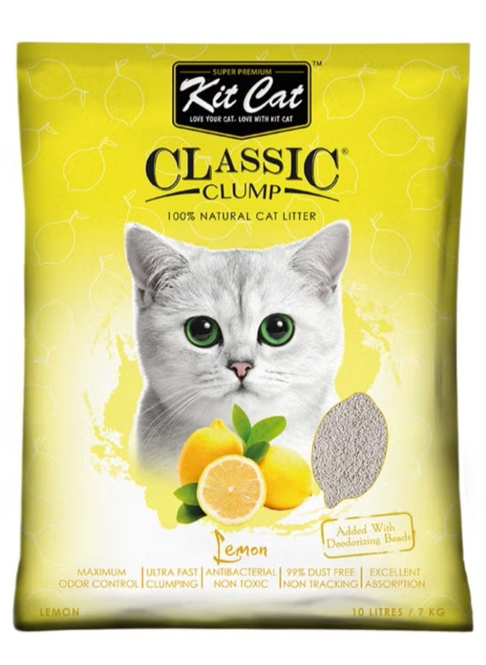 Kit Cat - Kit Cat Sand Classic for Cats Lemon Scent 10L - Image 1