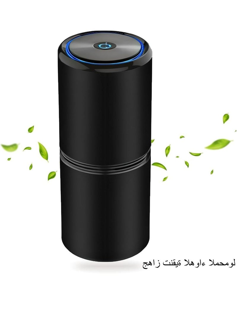 NIUB Portable Car Air Purifier, Small Ionic Air Purifiers for Bedroom, 99% Sterilization Rate, Remove Dust/Smoke/ Odors/Dander/Pollen, Mini Air Cleaner For Car, Bedroom, Office & Hotel - Image 1