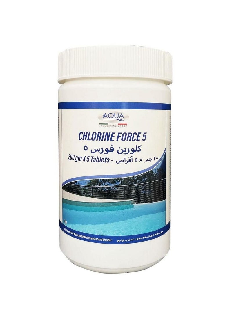 Chlorine Force 5 Tablets 200g Pack of 1