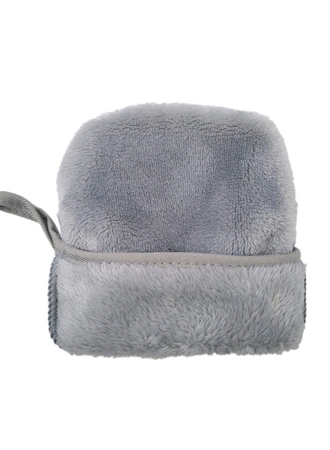Soft Facial Mitts, Reusable Makeup Remover Glove, Soft Microfiber Face Deep Cleaning Pads, Flannel Body Wash Mitts, Bath Spa Cloth, Hypoallergenic Microfibre Face Cloth 2PCS Brand: Excefore  - Image 5