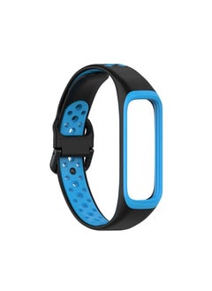 Replacement Strap For Samsung Galaxy Fit 2 SM-R220 Two-color Silicone Watch Band Black Blue