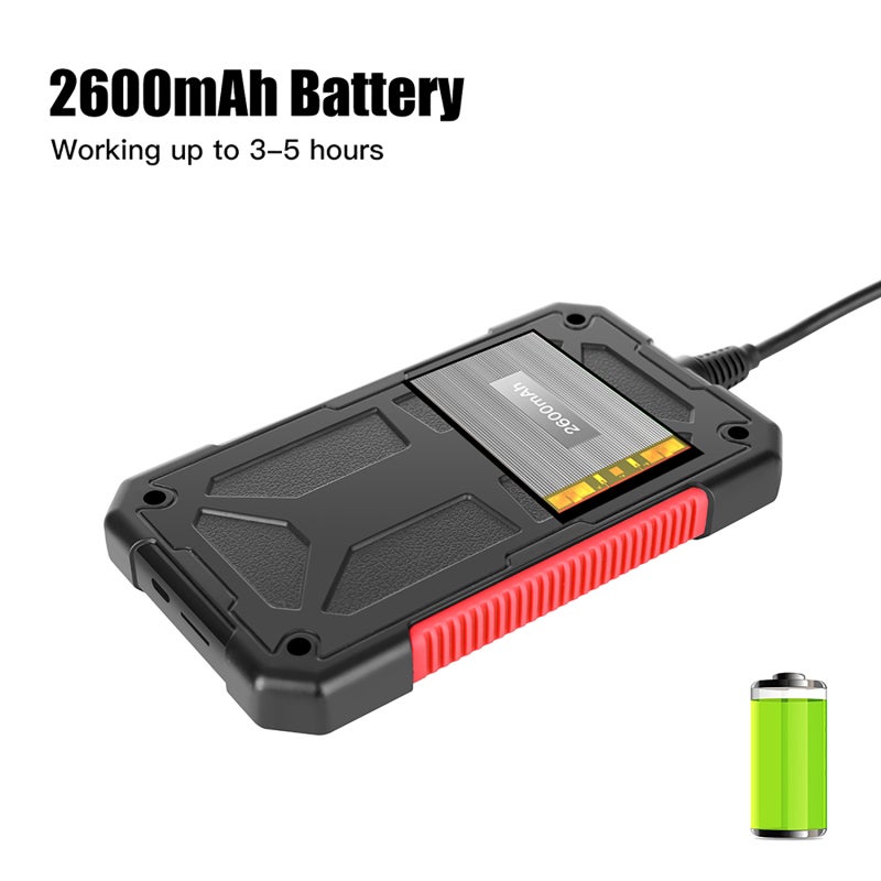 Endoscope Inspection Camera: 10m Rigid Cable, Red, 4.3 Inch LCD Screen, 6 Adjustable LED Lights, IP67 Waterproof - 1920*1080P HD Lens, 40mm To 5000mm Focal Range for Automobile, Pipeline, Air Conditio - Image 5