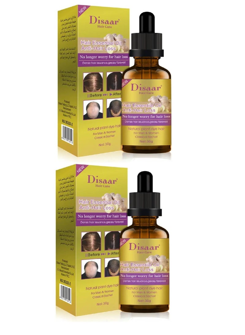 Disaar Two Pieces of Hair Growth Essential Ginger Oil Anti Hair Loss 2X30 GM - Image 1