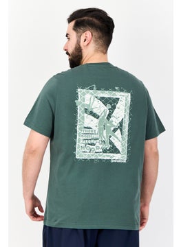 Reebok Men Sportswear Fit Short Sleeve Outdoor T-shirt, Green  - Image 3