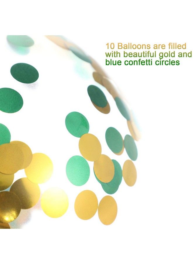 Hsei 60 Pieces Green White Agate Latex Balloons 12 Inch Confetti Balloons Colorful Balloons For Jungle Baby Shower Wedding Office Birthday Party Supplies - Image 5