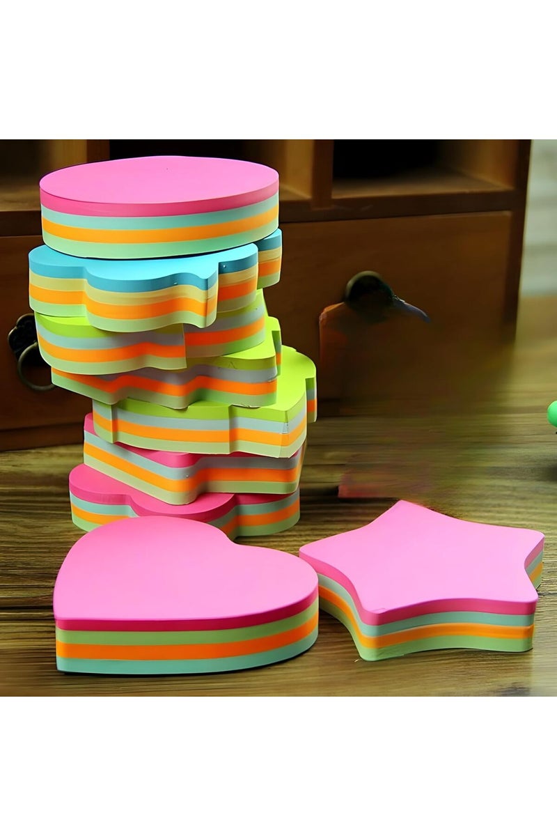 Deli EA03202 Multi-Shape Sticky Notes 76x76 mm, 20 Sheets, Multicolour - Image 1