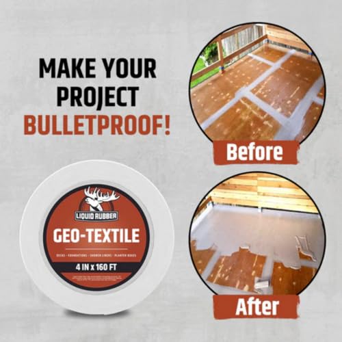 Liquid Rubber Geo-Textile - Fix Leaks - Repair and Restore - Easy to Use, 4 Inch x 160 Foot Roll - Image 2