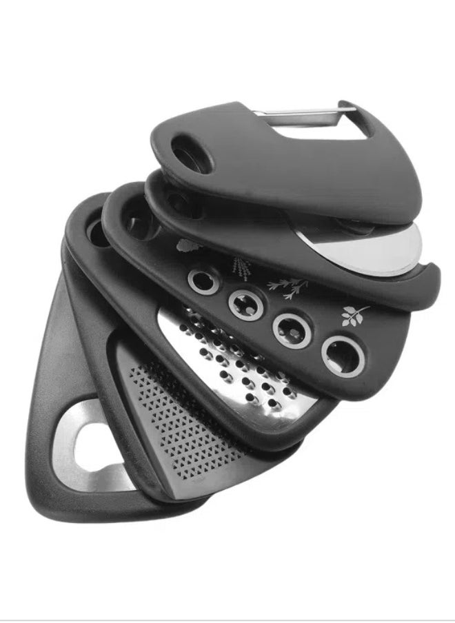Generic - Kitchen Gadgets Set 6 Pieces, Space Saving Cooking Tools Kitchen Accessories-Garlic/Ginger Grinder, Cheese Grater, Vegetable/Fruit Peeler, Pizza Cutter, Herb Stripper, Bottle Opener, Gadgets Gift Set - Image 1