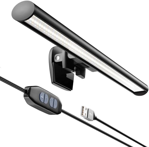 CATPOWER Portable Laptop Monitor Light Bar with USB Connection, e-Reading LED Task Lamp, 3 Color Temperature Settings, 10 Levels of Brightness Adjustment, No Glare on The Screen, Saves Space - Image 1