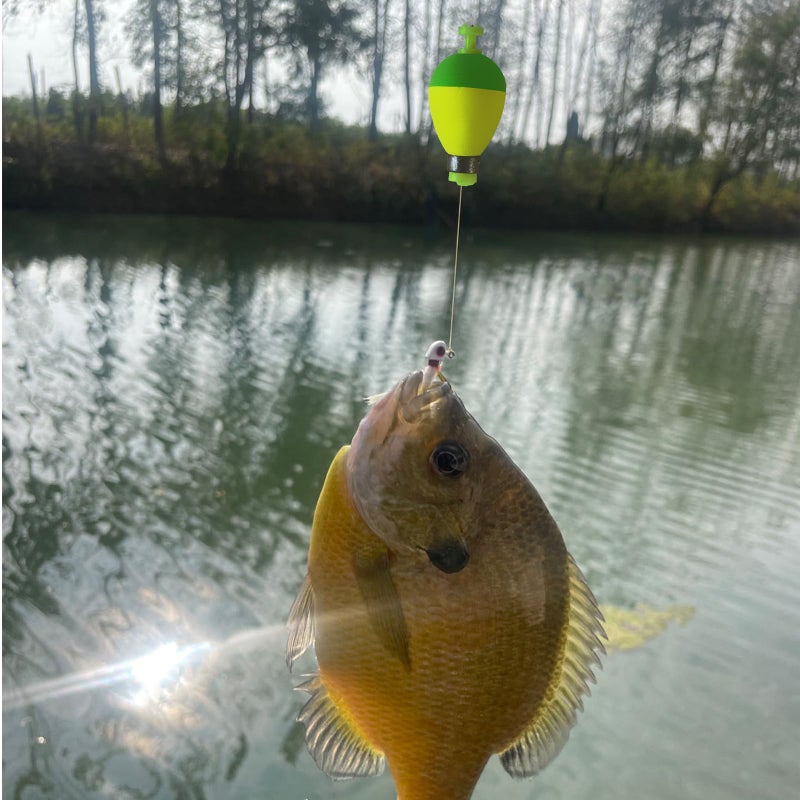 Bombite Fishing Bobbers Floats,10 Packs Weighted Bobbers for Fishing Foam Snap-on Fishing Floats Ball Oval Fishing Corks Bluegill Crappie Panfish Bass Trout Oval-Shape 1.75 in - Image 5