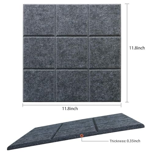 Uoisaiko Large Cork Board Felt Board Tiles for Walls with 30 Push Pins, 11.8"x11.8" Pack of 6 Pin Board Notice Boards for Home Office Kitchen, Bulletin Board Wall Tiles for Photos Memos - Image 2