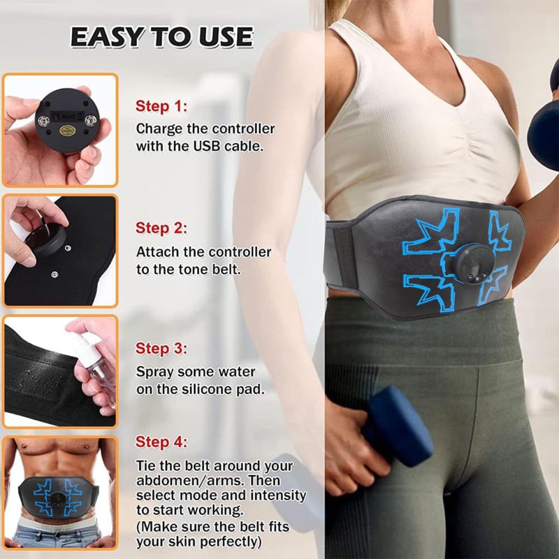 HOERCAAL ABS Stimulator Abdominal, MHD TENS EMS Muscle Stimulator for Muscle Conditioning, Ideal for Core Strength and Abs/Arms/Legs Fitness Training at Home or Gym - Image 5