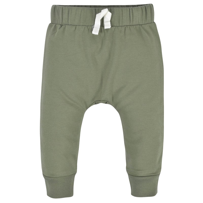 Gerber Baby Boys Toddler 3-Pack Jogger Sweatpants, Green/Black, 18 Months US - Image 3
