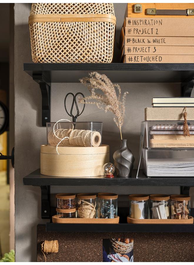 Green Tiger Shelf, brown-black, 80x20 cm - Image 5