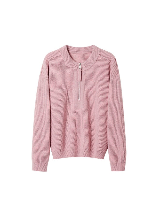 Yanyee Women's Long Sleeve Loose Sweater Winter Thick Warm Knit Top Pink S - Image 3