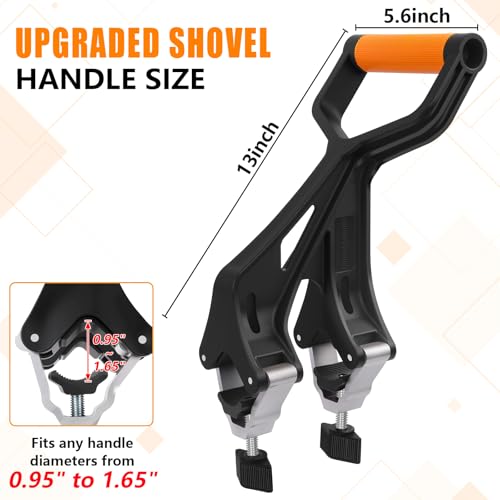 KJX Upgraded Shovel Handle Extension, Ergonomic Weed Trimmer Handle Replacement, Back Saver Attachment Universal Fit for Weed Trimmers, Rakes, String Trimmers, Shovels and More Yard Tools - Image 2