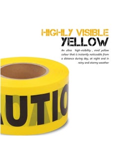 BERRY Set of 2 – 200m Caution Warning Tape – High Visibility Safety Barrier Tape for Construction, Emergency & Hazard Zones  - Image 3