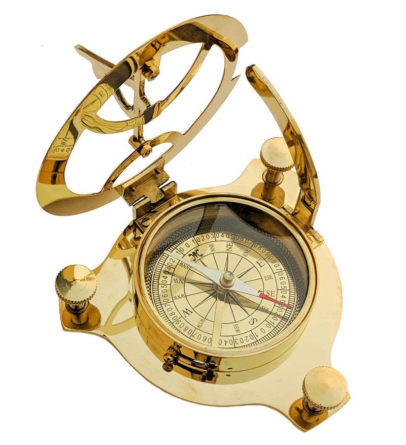 NAUTICALMART 5" Sundial Compass Solid Brass Sun Dial - Image 3