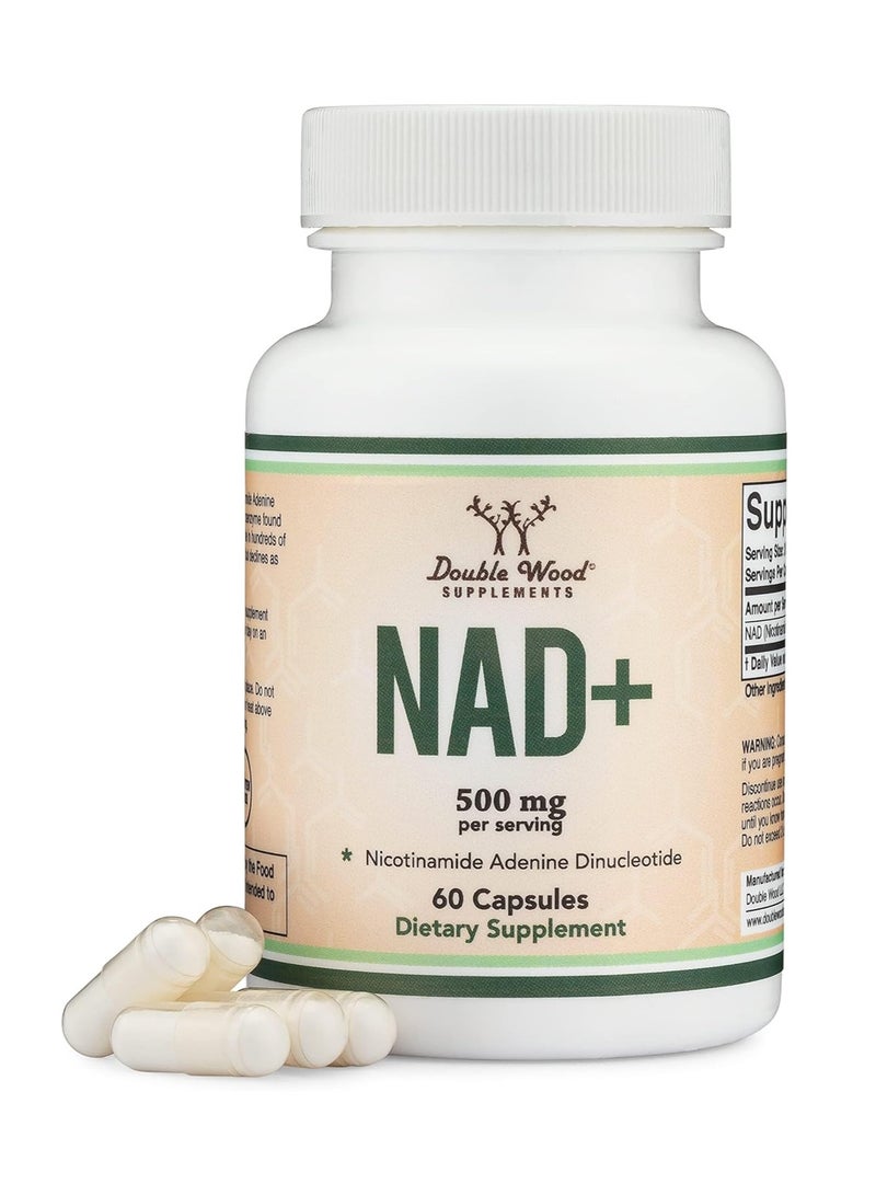 DoubleWood NAD+ Supplement 500mg 60 Capsules - Image 1