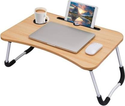 BBD Portable Laptop Folding Table Wood Portable Laptop Table Finish Color Multicolour Pre Assembled - Image 1