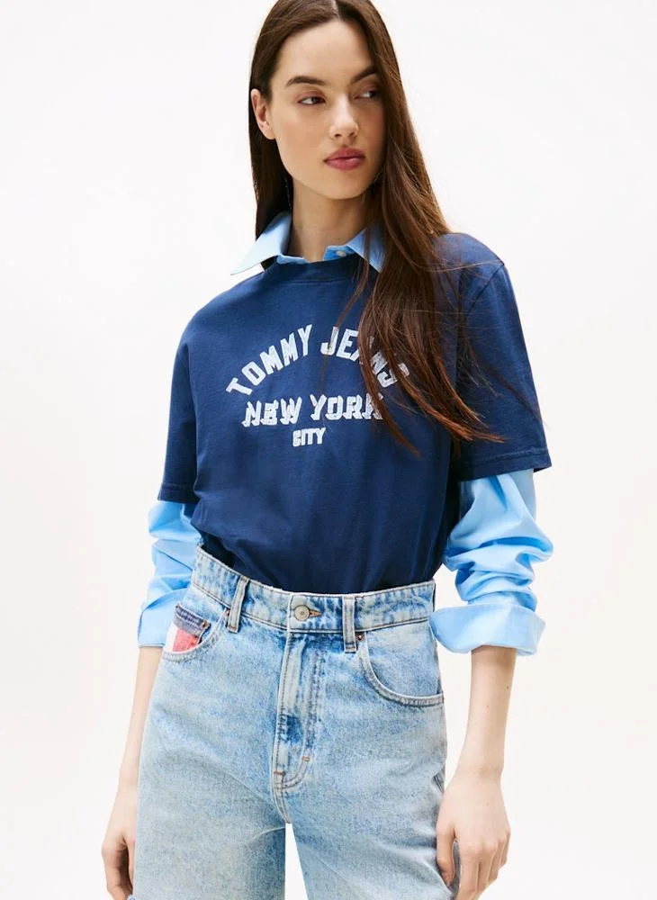 تومي جينز Graphic Crew Neck T-Shirt