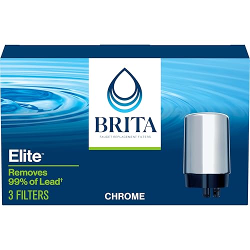 BRITA Brita Replacement Water Filter for Faucet Mount Removes 99 of Lead Sink Filtration System Chrome 3 Count 