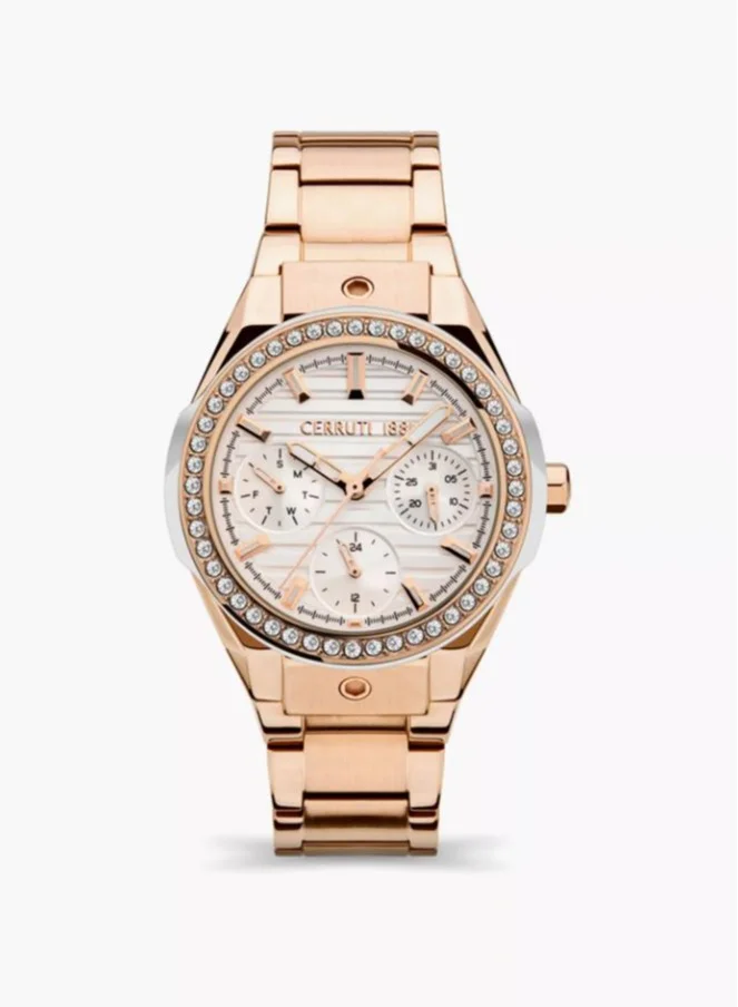 CERRUTI 1881 Ruscello 33mm Women's Analog Watch with Rose Gold Stainless Steel Bracelet
