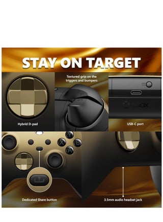 وحدة تحكم Xbox اللاسلكية لأجهزة Xbox Series X|S وXbox One وWindows10/11 وAndroid وiOS - Gold Shadow - view 4