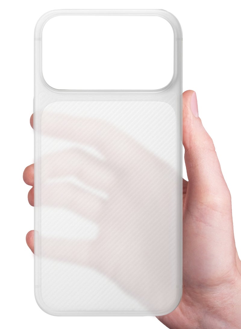 CATANES Case Cover for iPhone 17 Pro, Air Skin Line Design Back Cover, Sturdy Durable Ultra-Thin Case, Drop Protection Cover Clear - White - Image 3