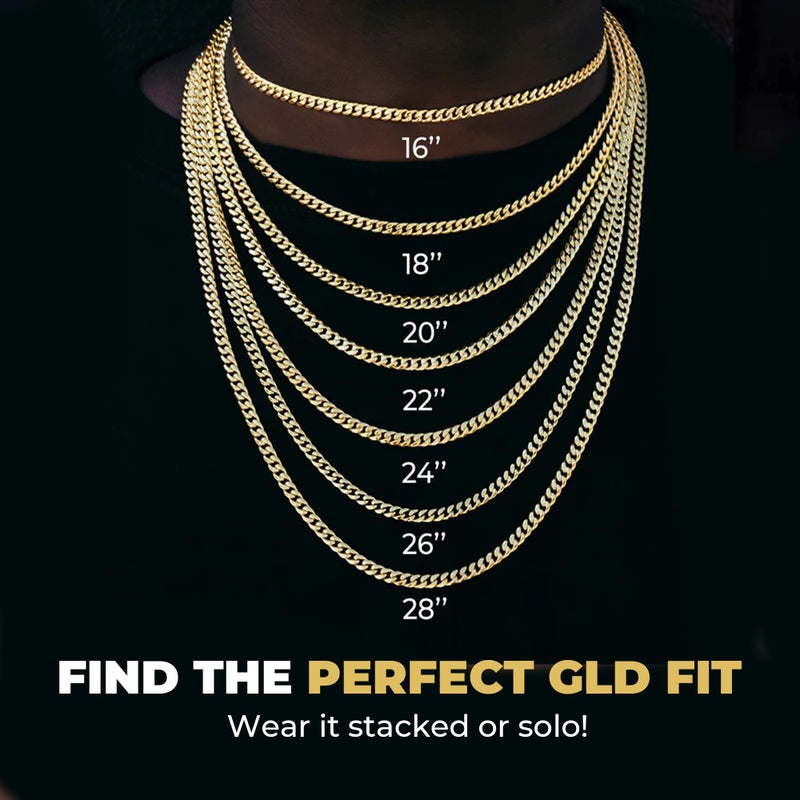 GLD Franco Chain Necklace for Men and Women - 18K 3MM Yellow Gold - 20â€ - Image 4