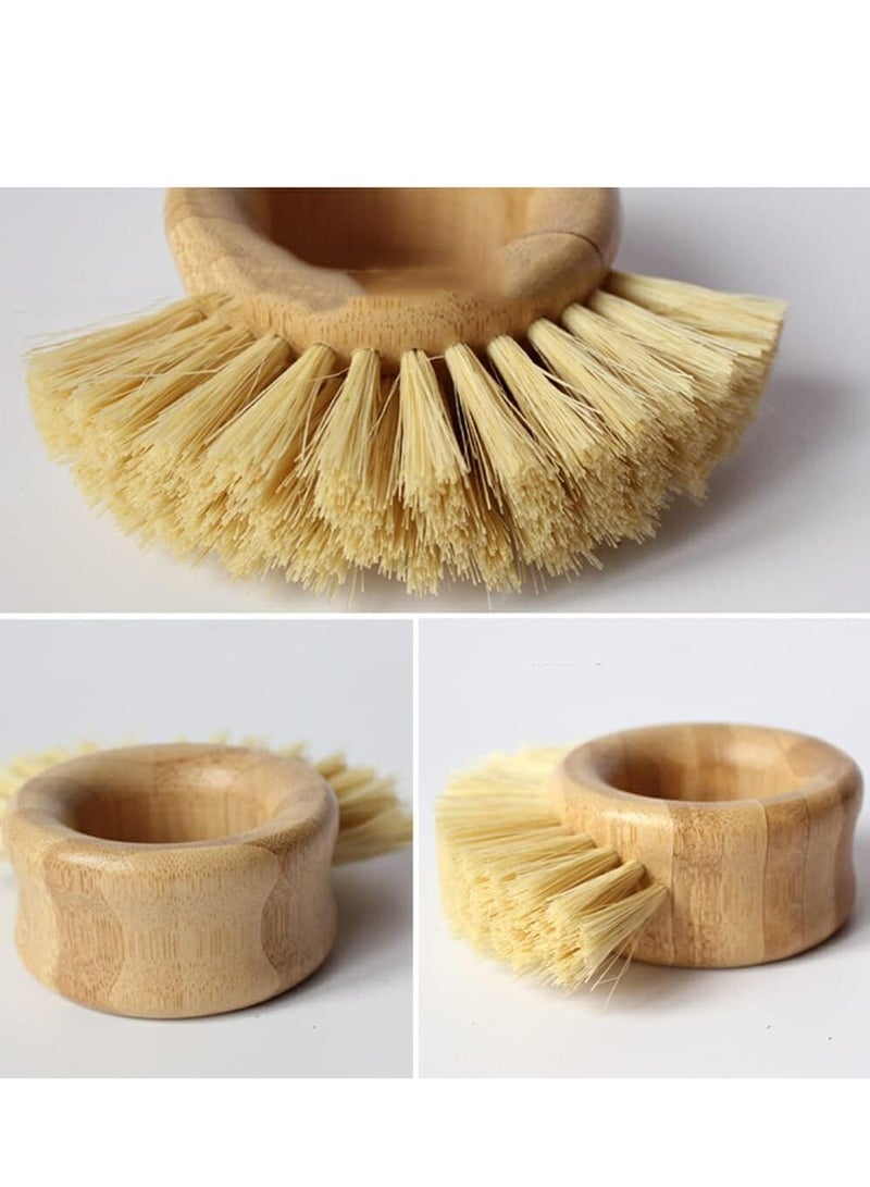 Oasisgalore Kitchen Fruit Vegetable Ring Handle Dishwashing Brush Space Saving Cleaning Tool Pan Scrubbing Stove Household - Image 3