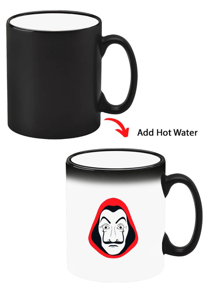 Theodor Color Changing Heat Sensitive Ceramic Mug, Image Revealed When HOT Liquid is Added! La Casa Money Heist - Image 1