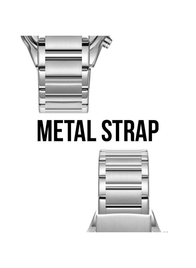 لي كوبر ساعة لي كوبر رجالي متعددة الوظائف بسوار معدني فضي - Image 2